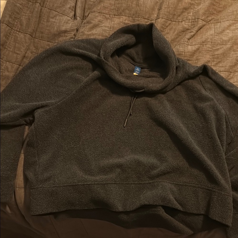 Cozy, Cropped Gray Cowl Neck Sweater - XXL